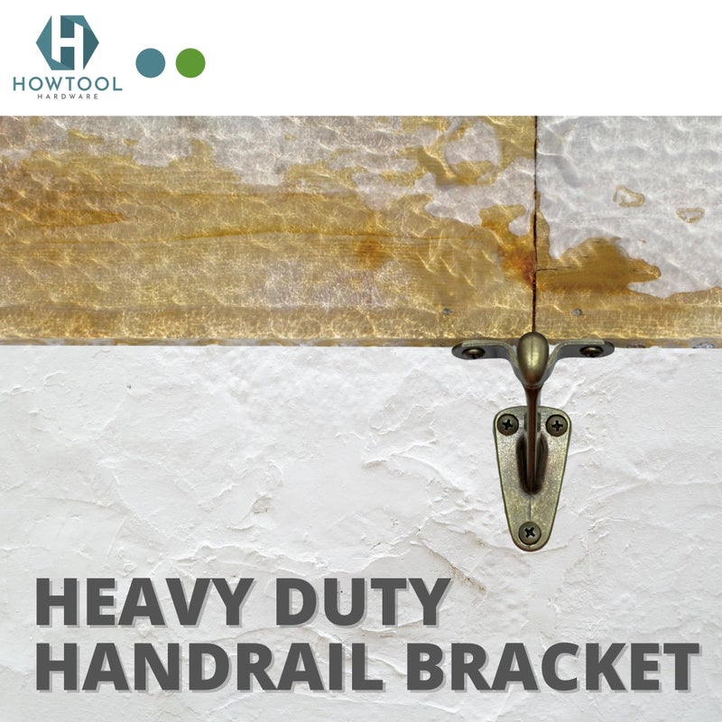 HOWTOOL Heavy Duty Handrail Bracket Antique Brass, 3 Pack | HOWTOOL - Image 5
